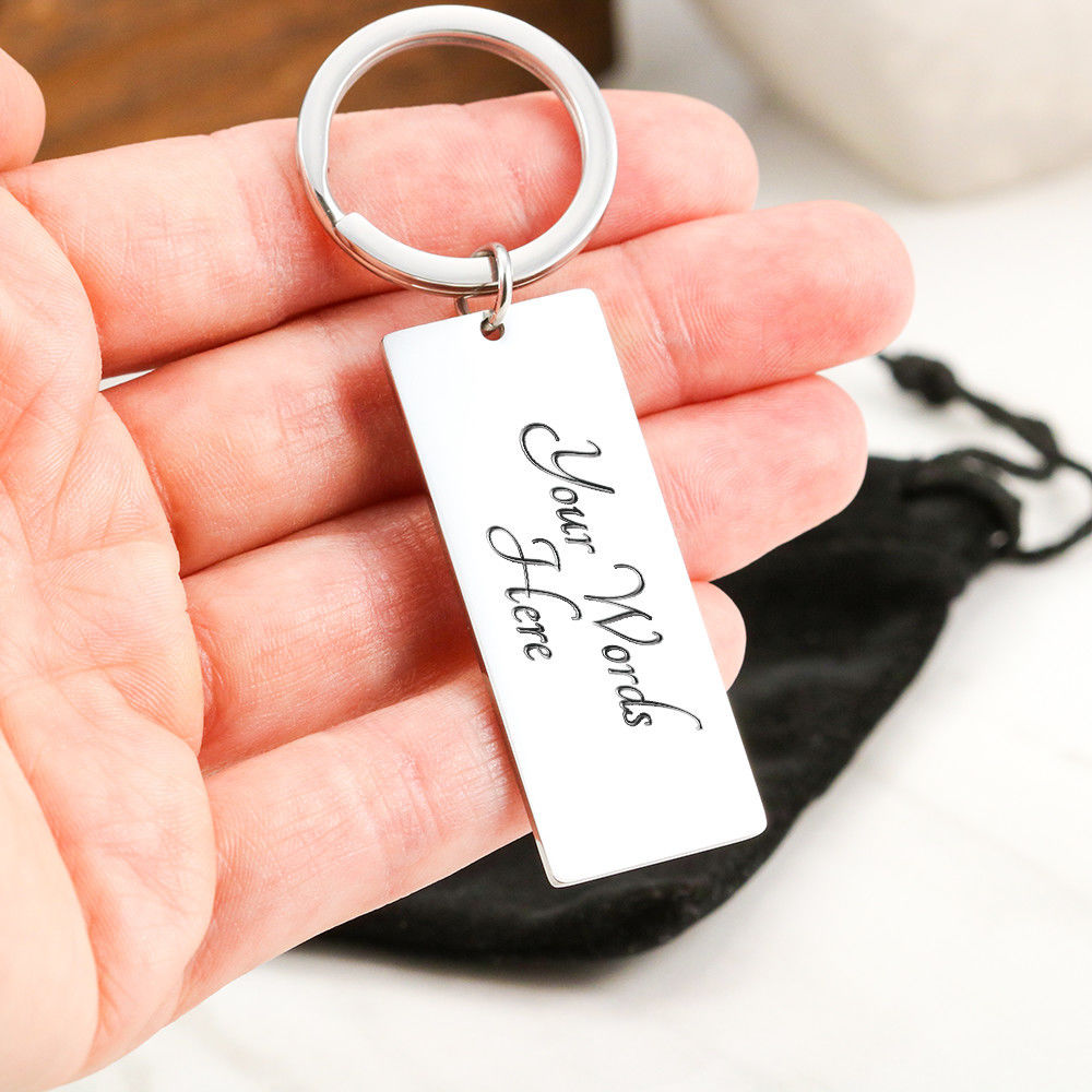 02 Stainless Steel Rectangle Keychain