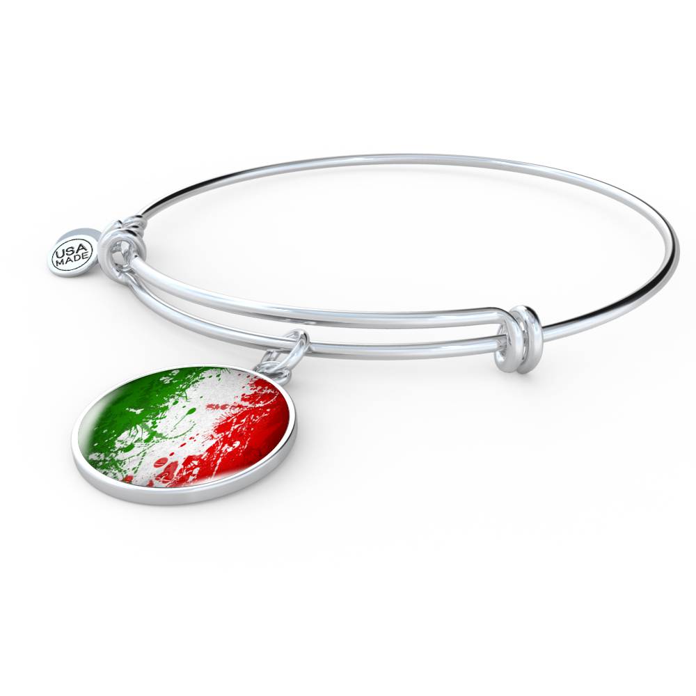 Italian Flag Art Bangle