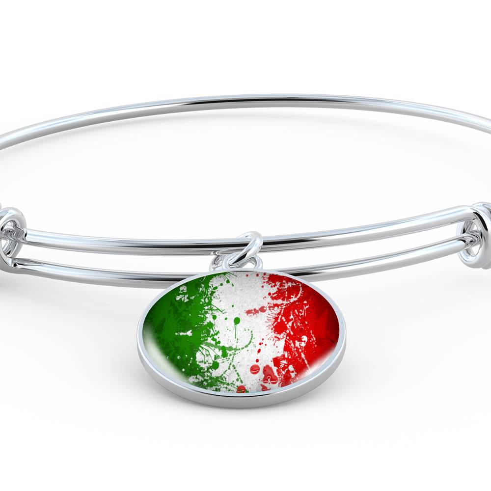 Italian Flag Art Bangle