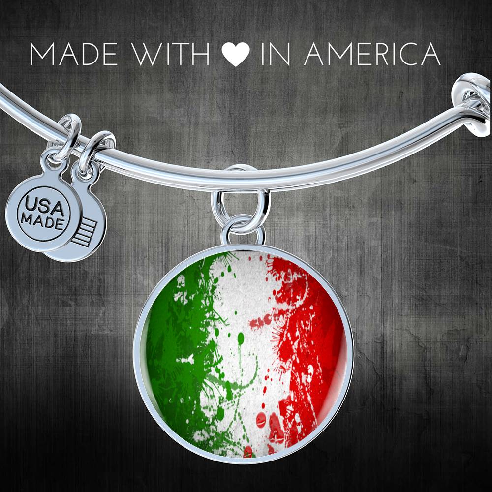 Italian Flag Art Bangle