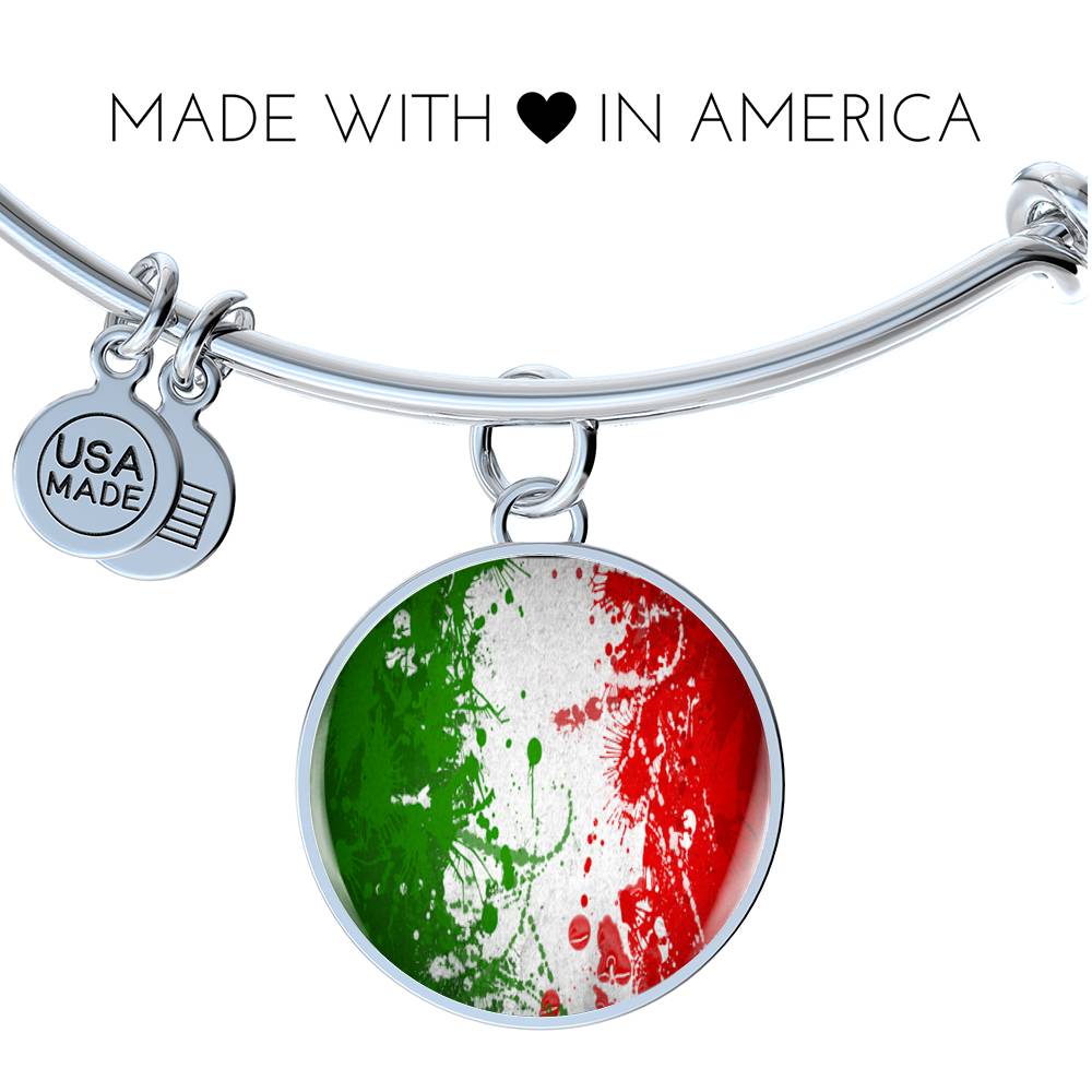 Italian Flag Art Bangle