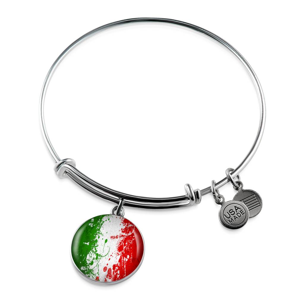 Italian Flag Art Bangle