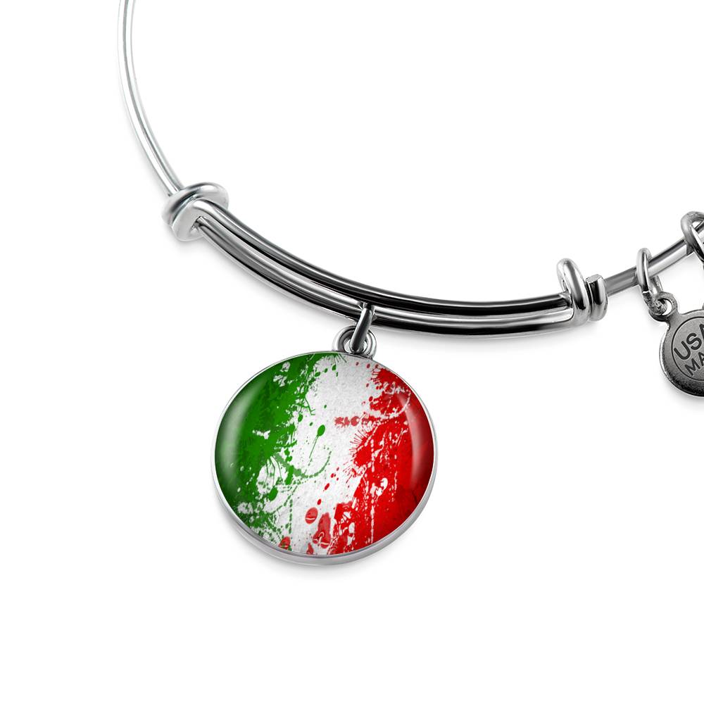 Italian Flag Art Bangle