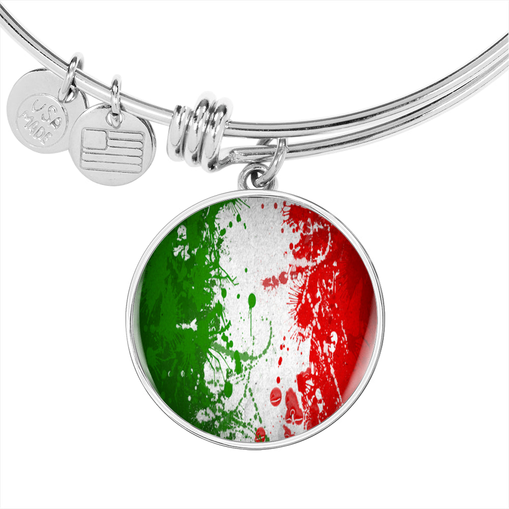 Italian Flag Art Bangle