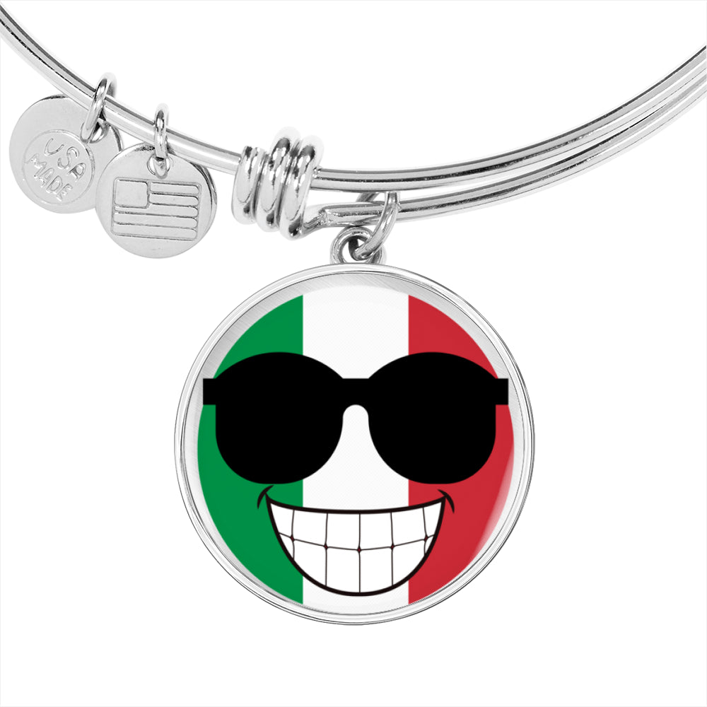 Italian Flag Smile Circle Bangle