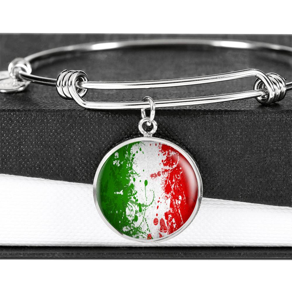 Italian Flag Art Bangle