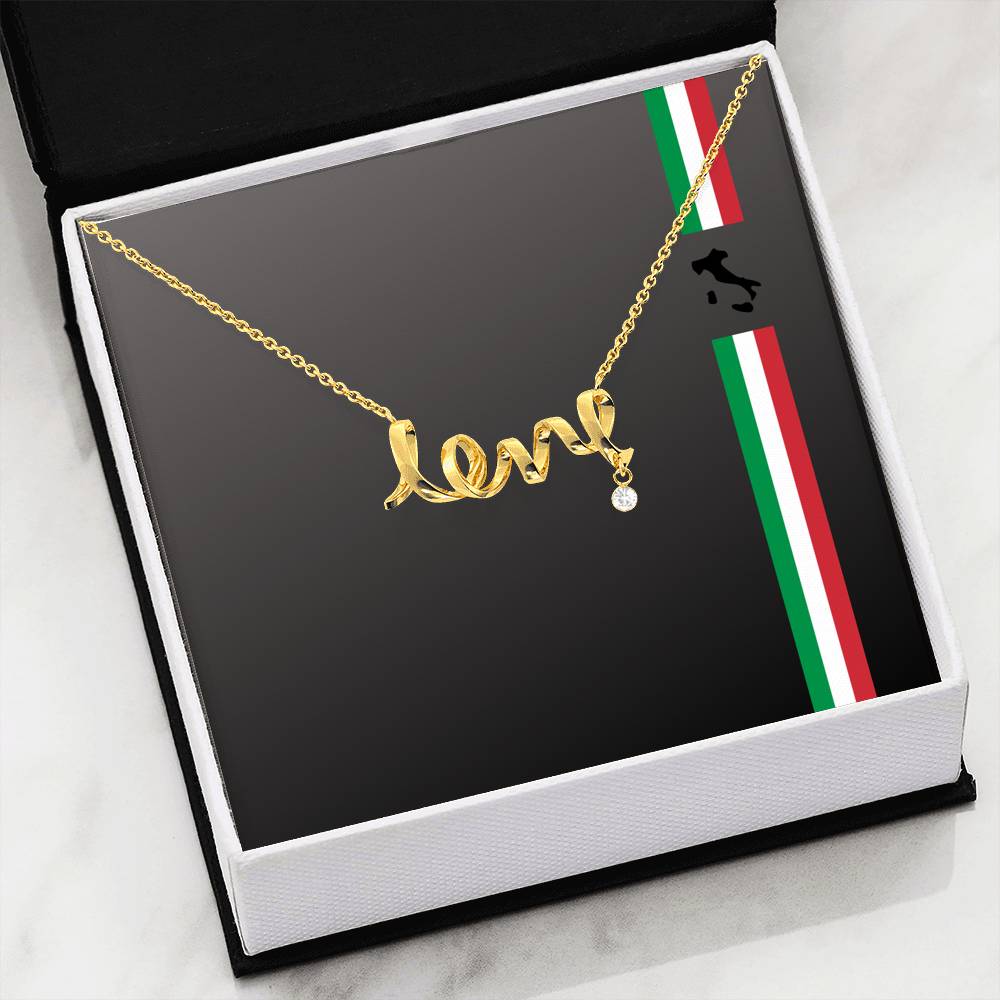 Italian Pride Love Necklace