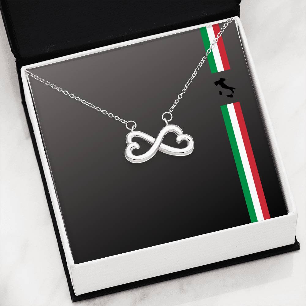 Italian Pride Infinity Hearts Necklace