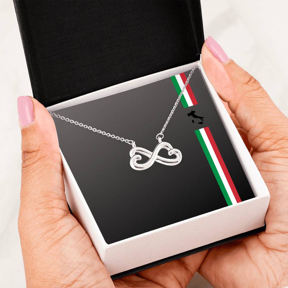 Italian Pride Infinity Hearts Necklace