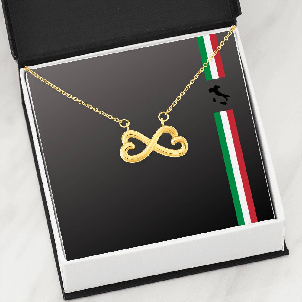 Italian Pride Infinity Hearts Necklace