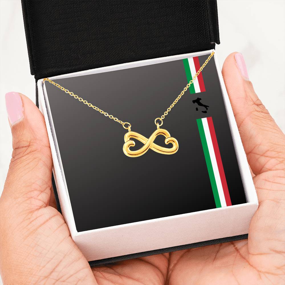 Italian Pride Infinity Hearts Necklace