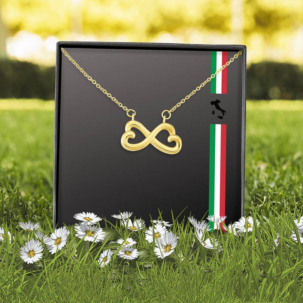 Italian Pride Infinity Hearts Necklace