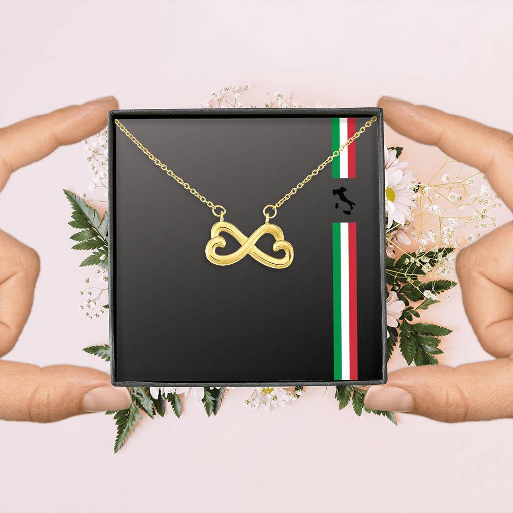 Italian Pride Infinity Hearts Necklace