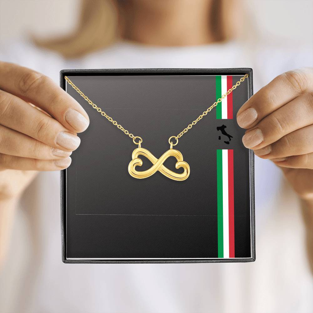 Italian Pride Infinity Hearts Necklace