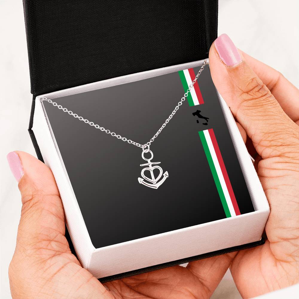 Italian Pride Anchor Necklace