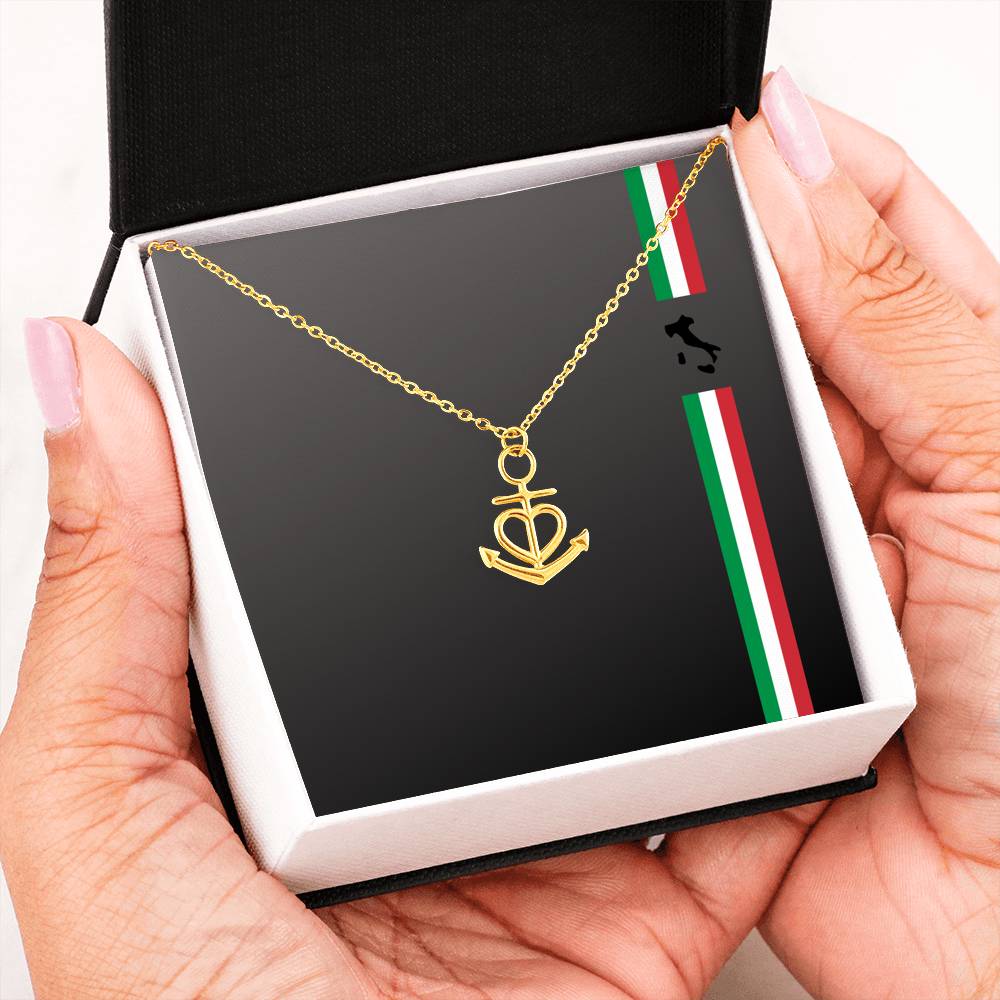 Italian Pride Anchor Necklace