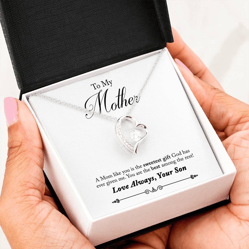 To My Mother Heart Necklace