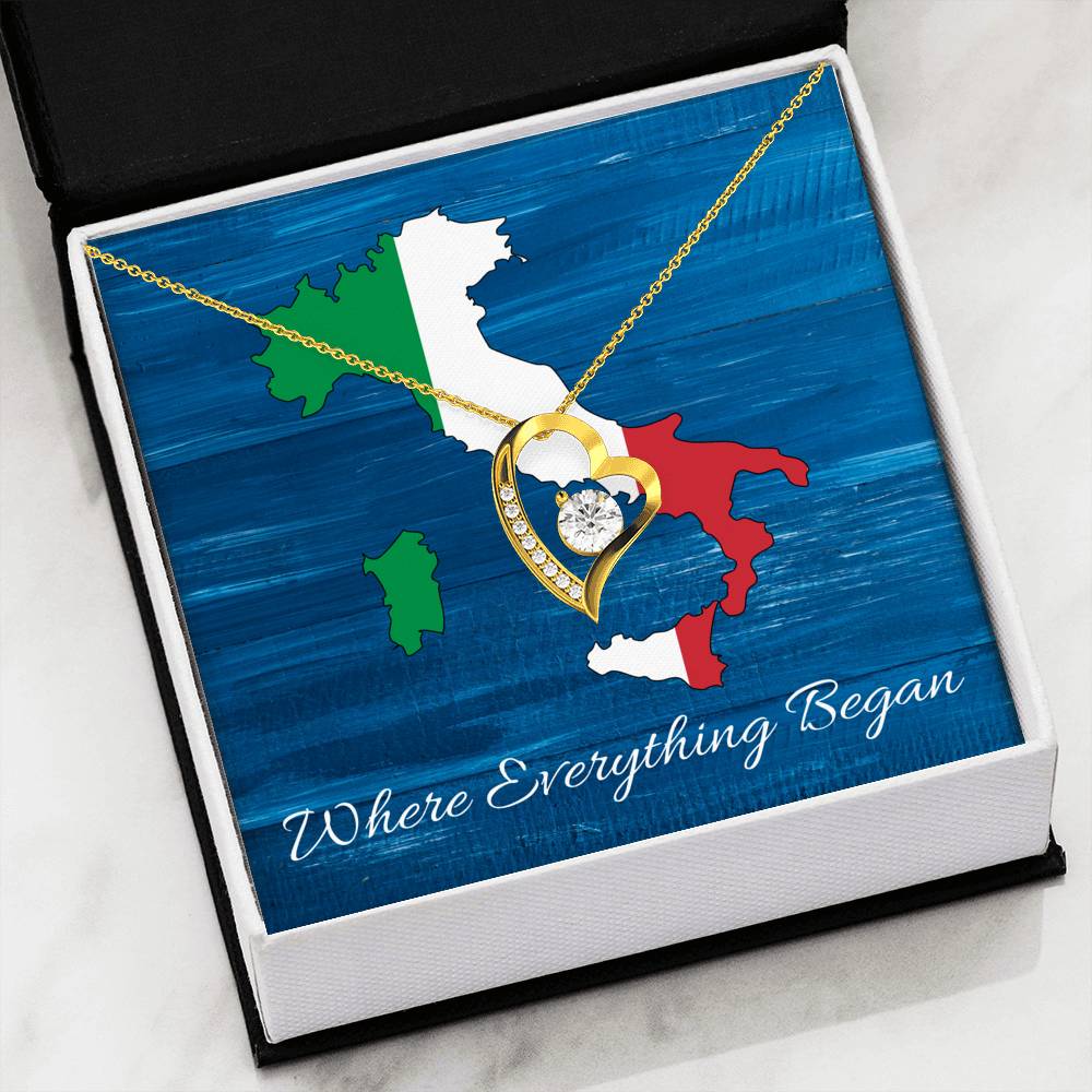 Where Everything Began Heart Necklace