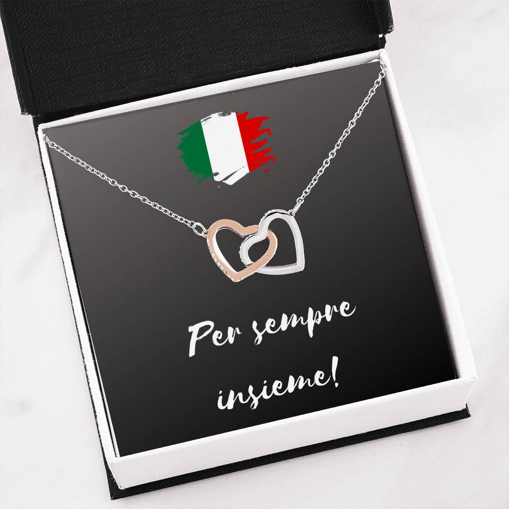 Per Sempre Insieme Interlocking Hearts Necklace