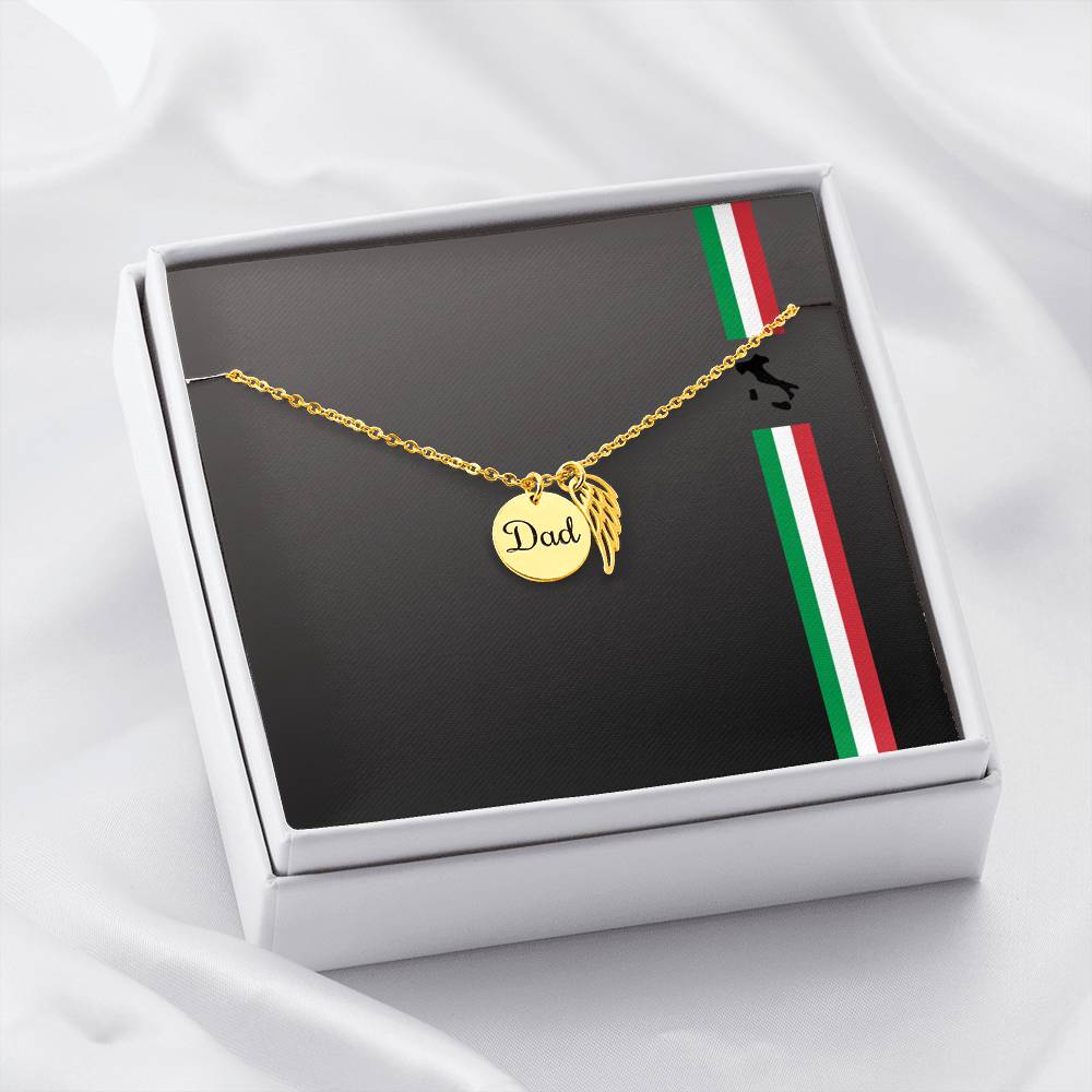 Italian Pride Dad Remembrance Necklace