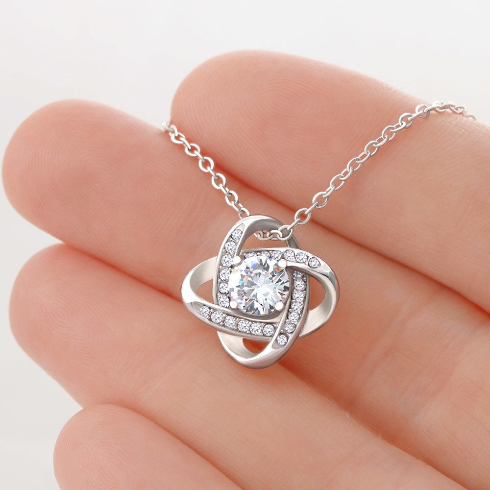 Thank You Mom Love Knot Necklace Mother's Day 2021 Gift Idea Luxury Box
