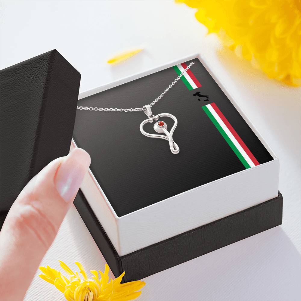 Italian Pride Stethoscope Necklace