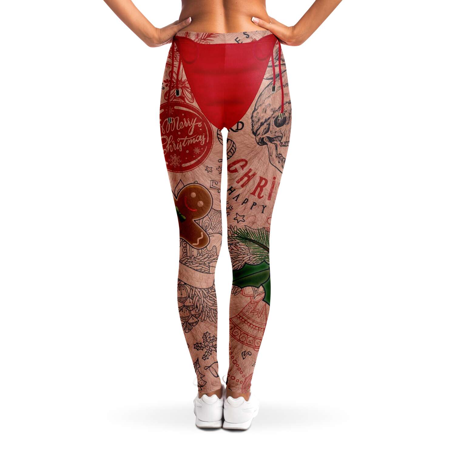 Santa Tattoo Xmas Leggings