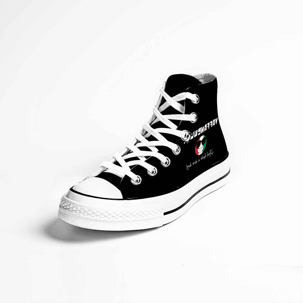 Vaffanculo And Have A Nice Day Canvas High Top Sneakers