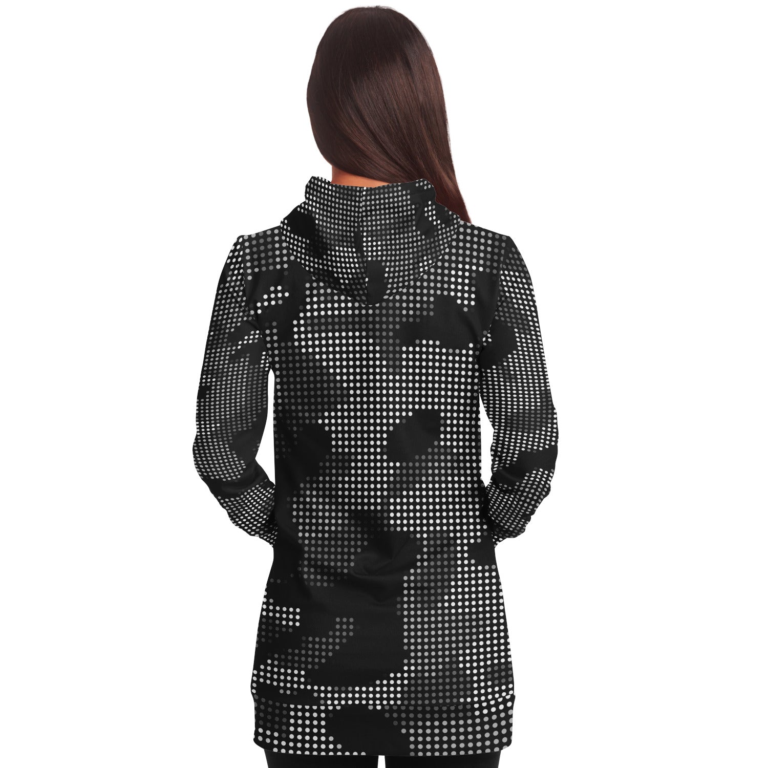 Italian Inside Carbon Fiber Grey Camo Hoodie Dress