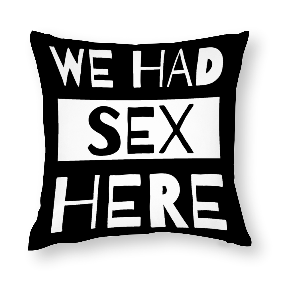 We Had Sex Here And Here Polyster-Cotton Throw Pillow Coveras Set of 2