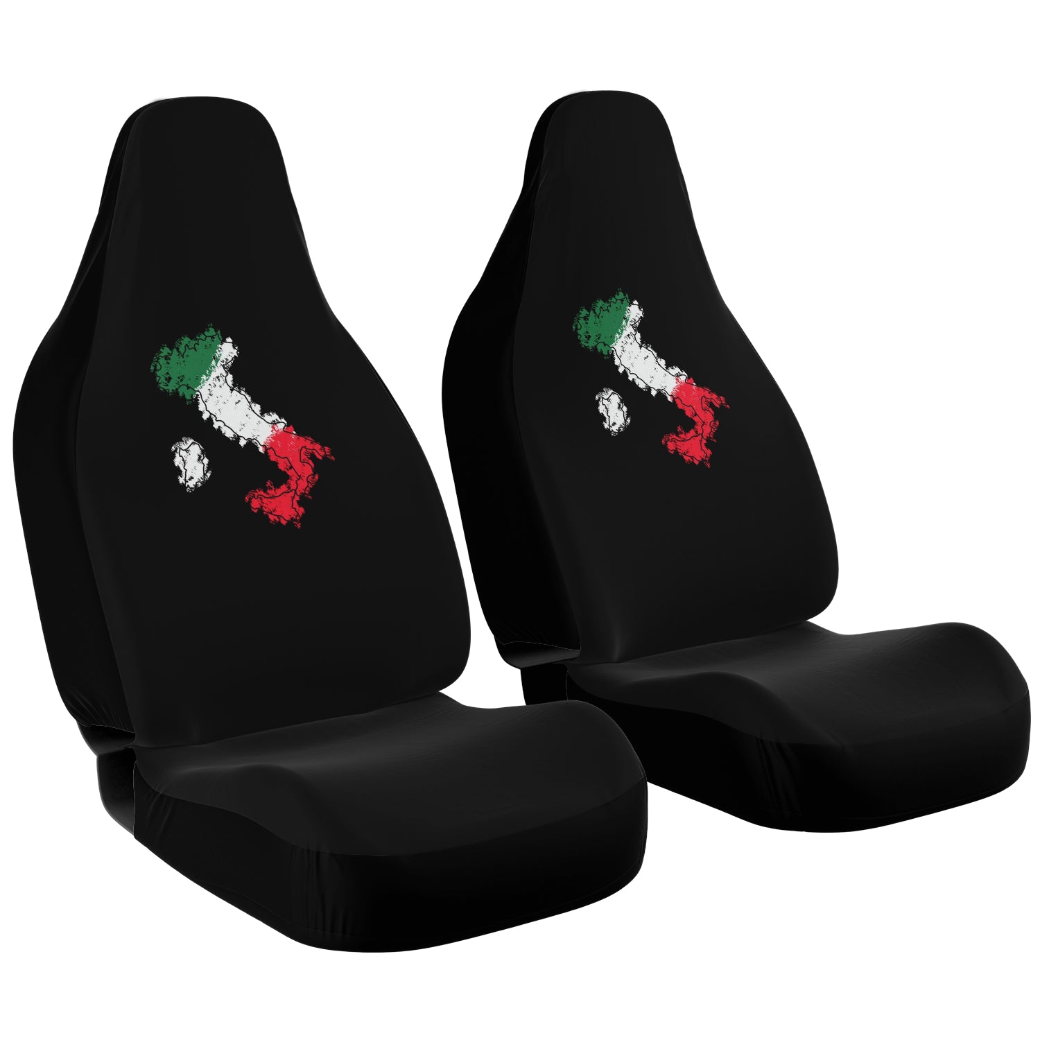 Italy Flag Map Car Seat Covers (Set Of 2)