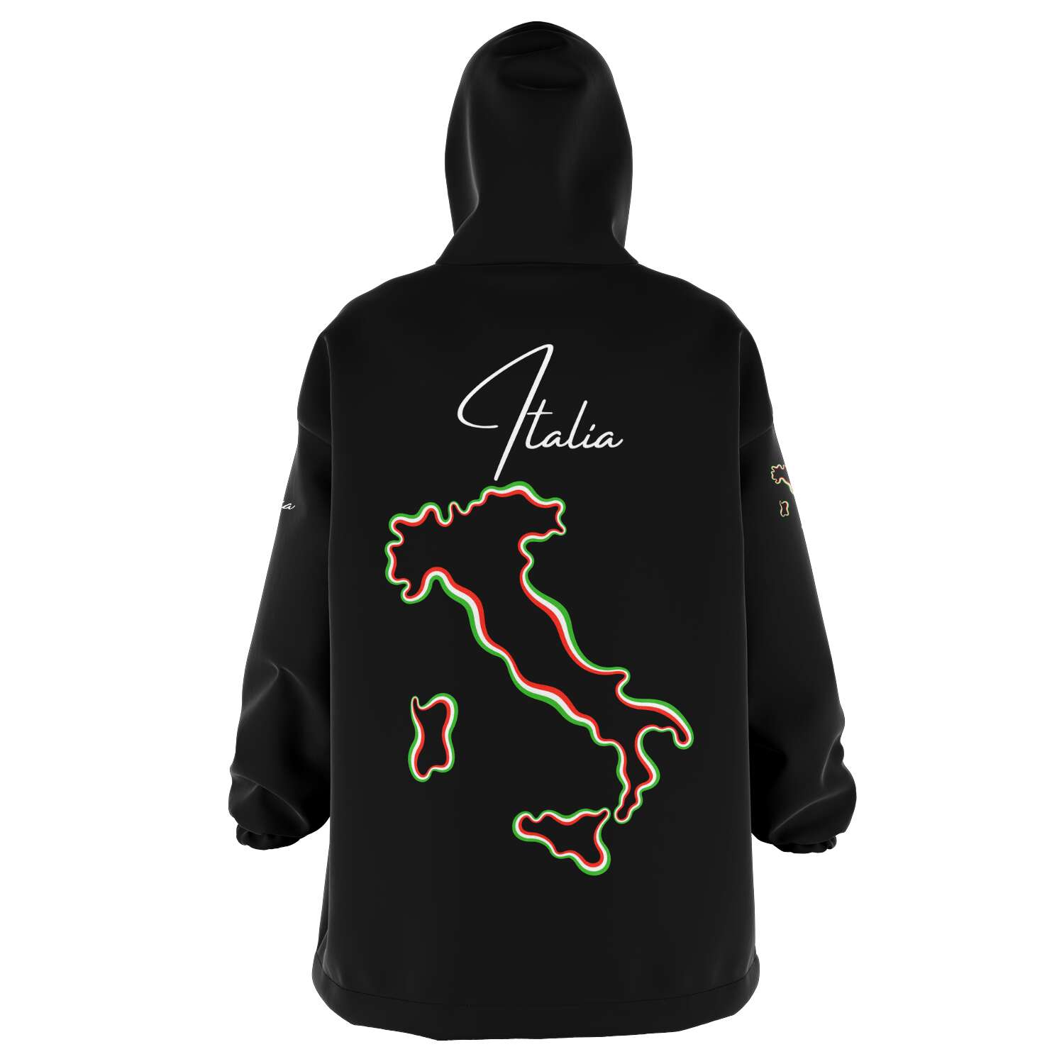 Italia Flag Map Snug Hoodie