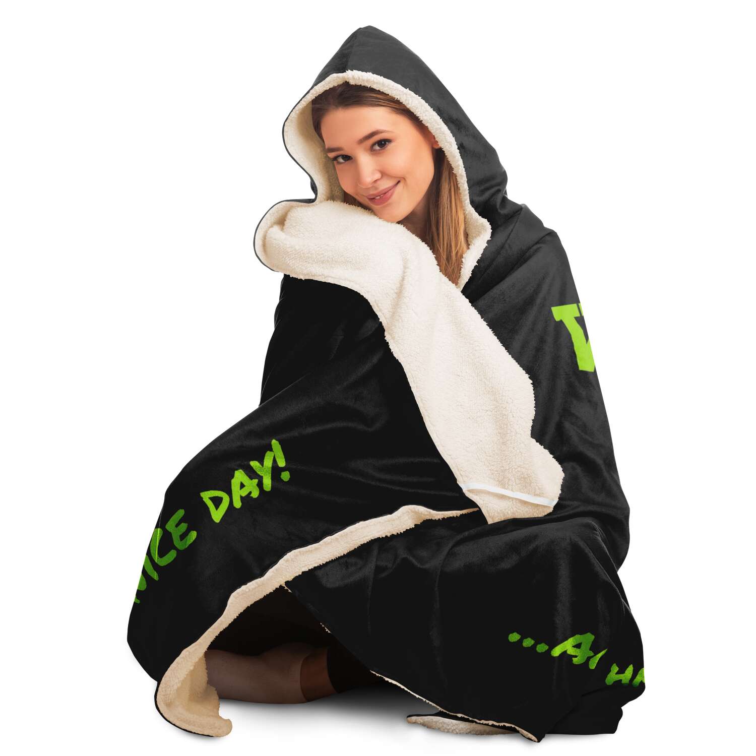 Vaffanculo And Have A Nice Day Hooded Blanket