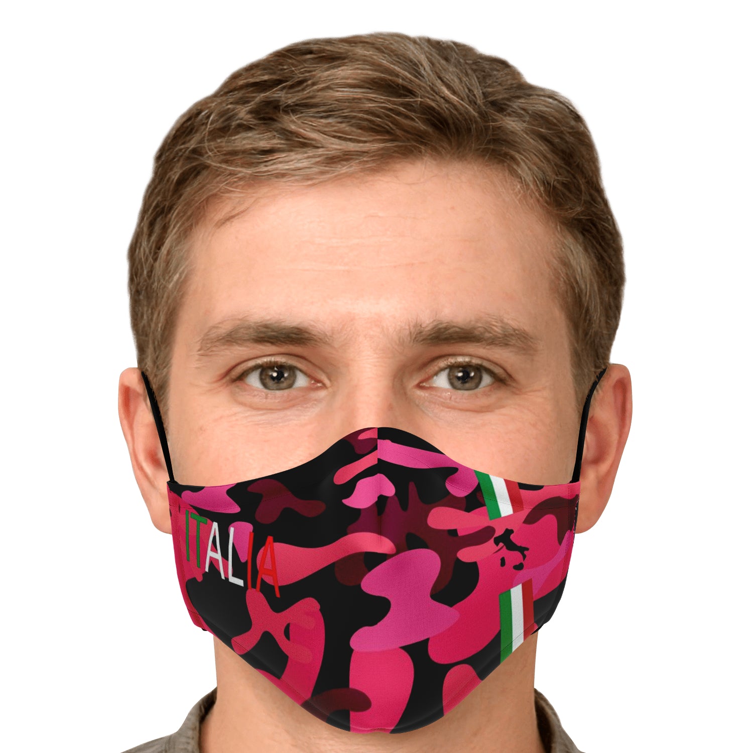 Italia Pink Camo Face Mask + 2 PM 2.5 Filters