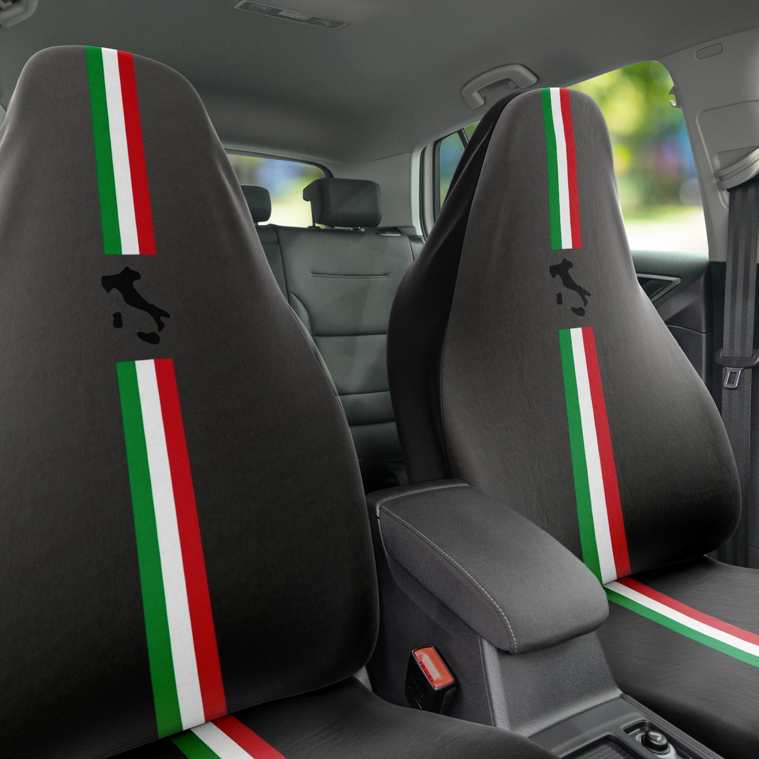 Italia Grey Car Seat Covers (Set Of 2)