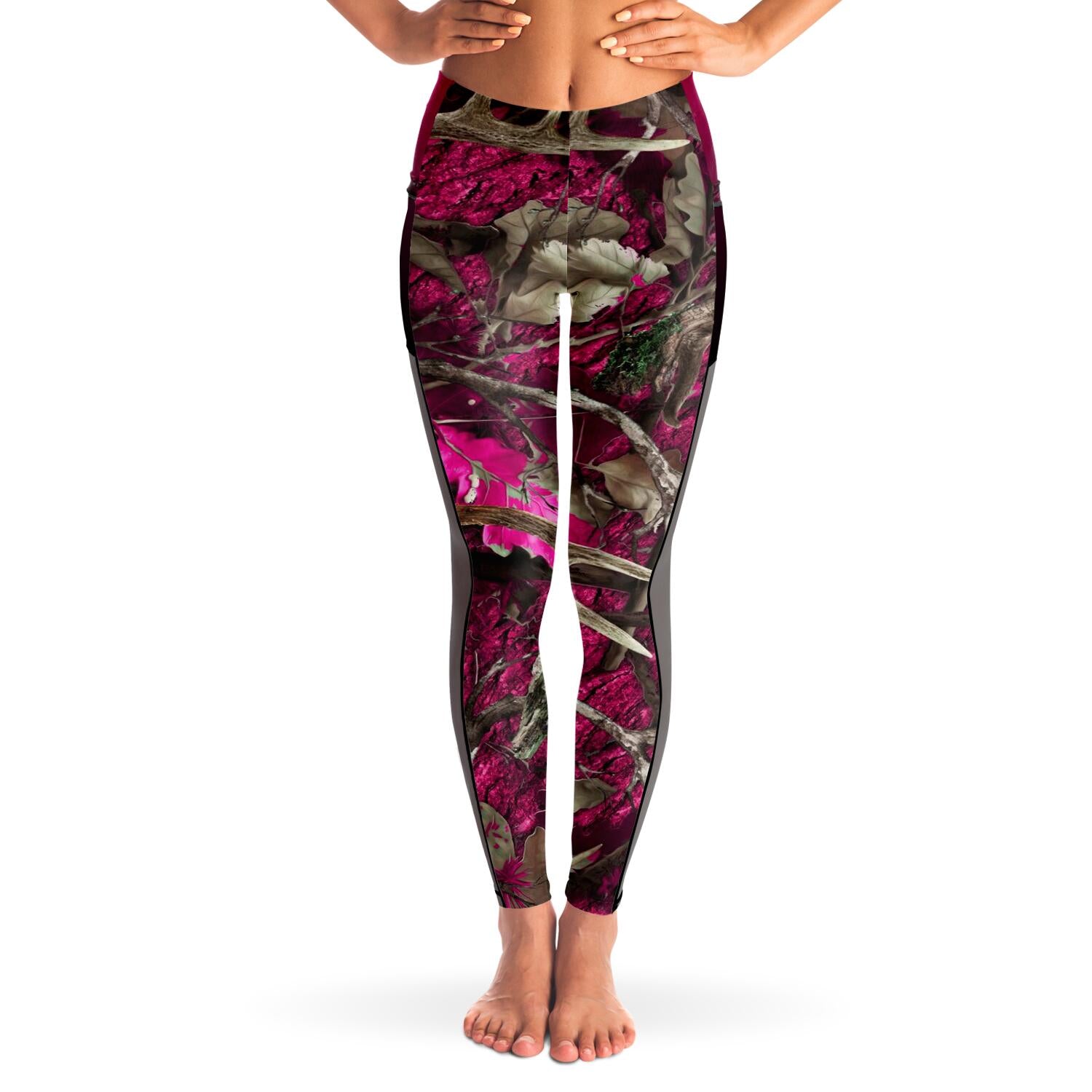 Pink Camo Mesh Pocket Leggings