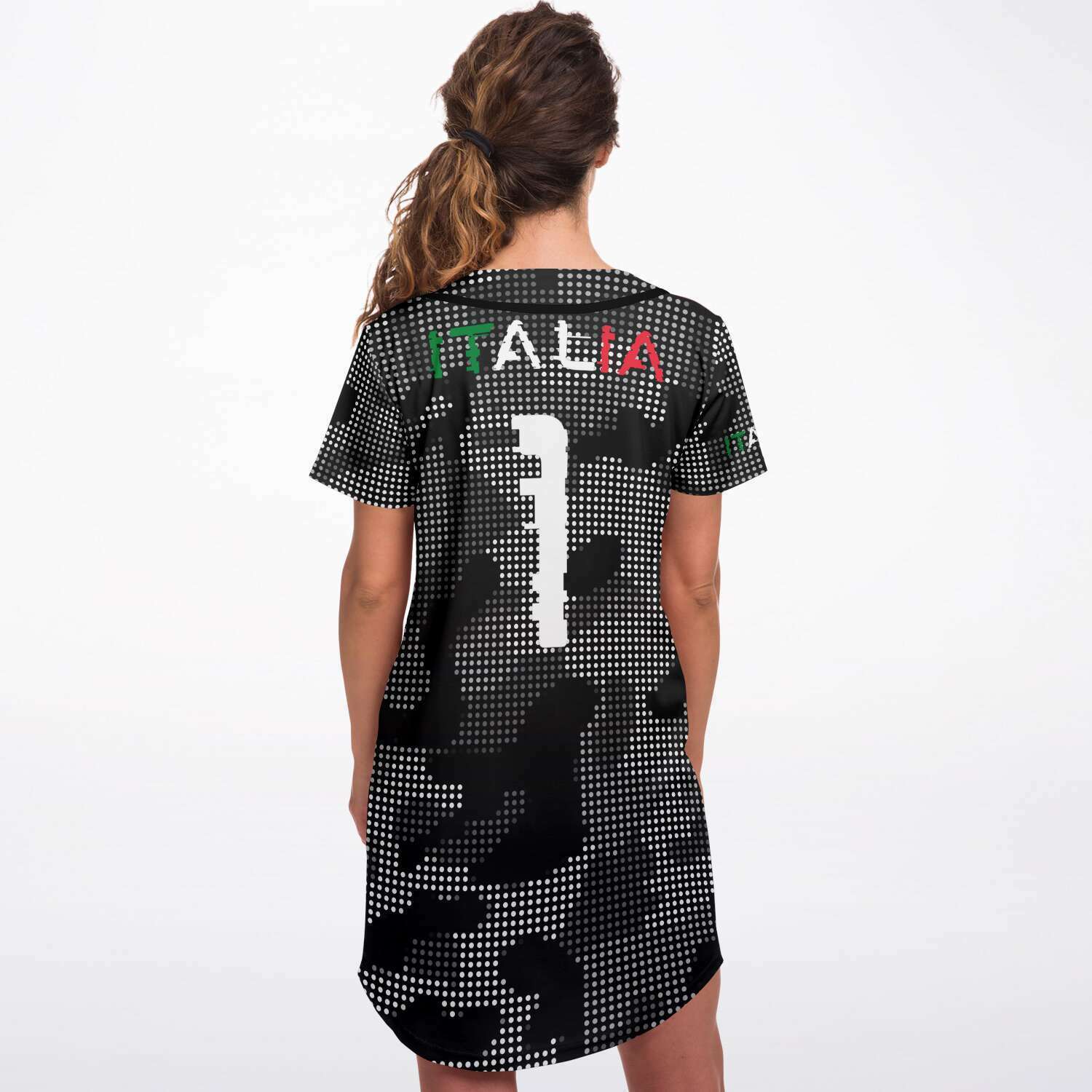 Italia Inside Nr 1 Carbon Fiber Camo Baseball Jersey Dress