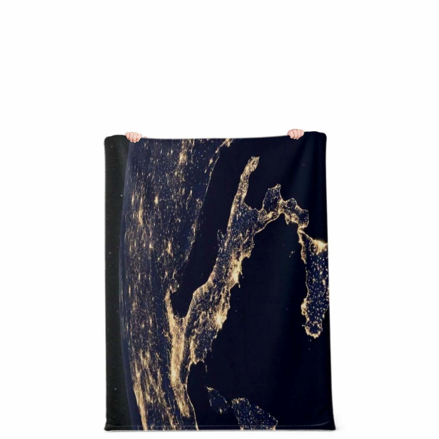 Italy Satellite View Premium Microfleece Blanket