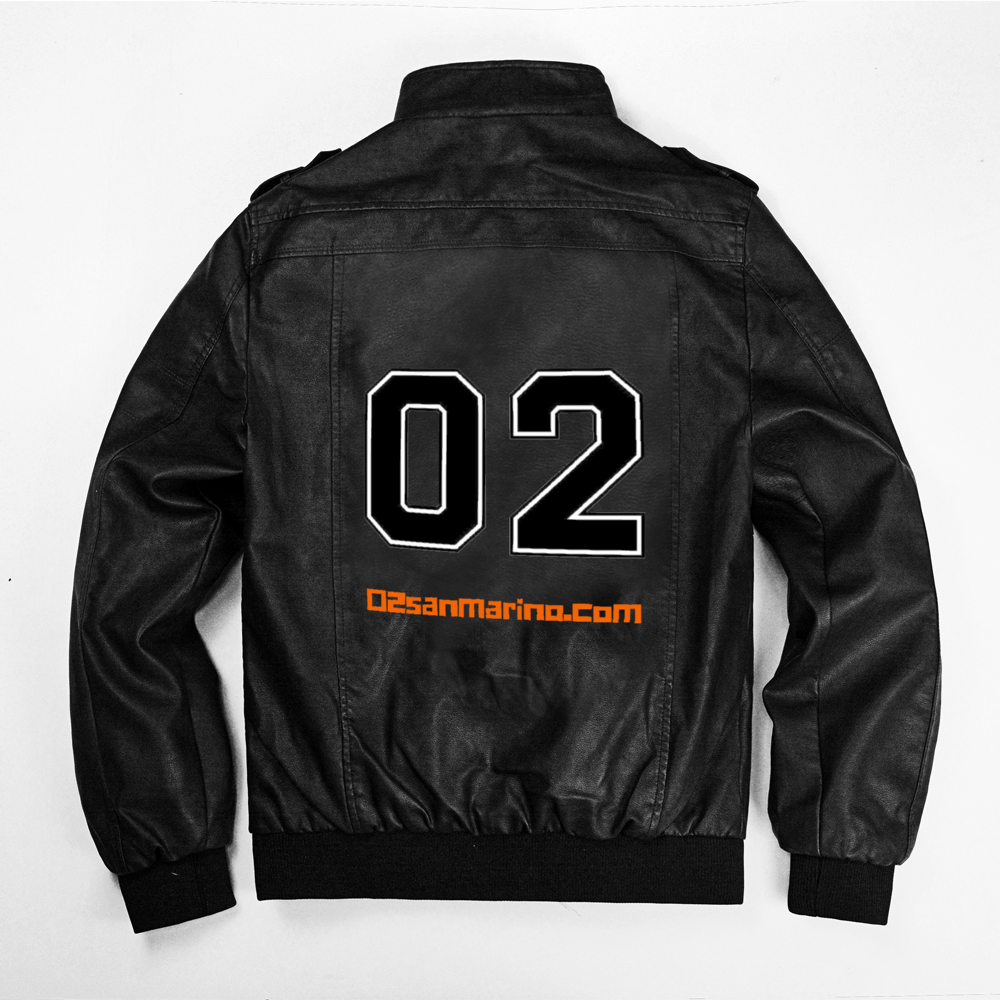 02 Biker Leather Jacket With Removable Hood