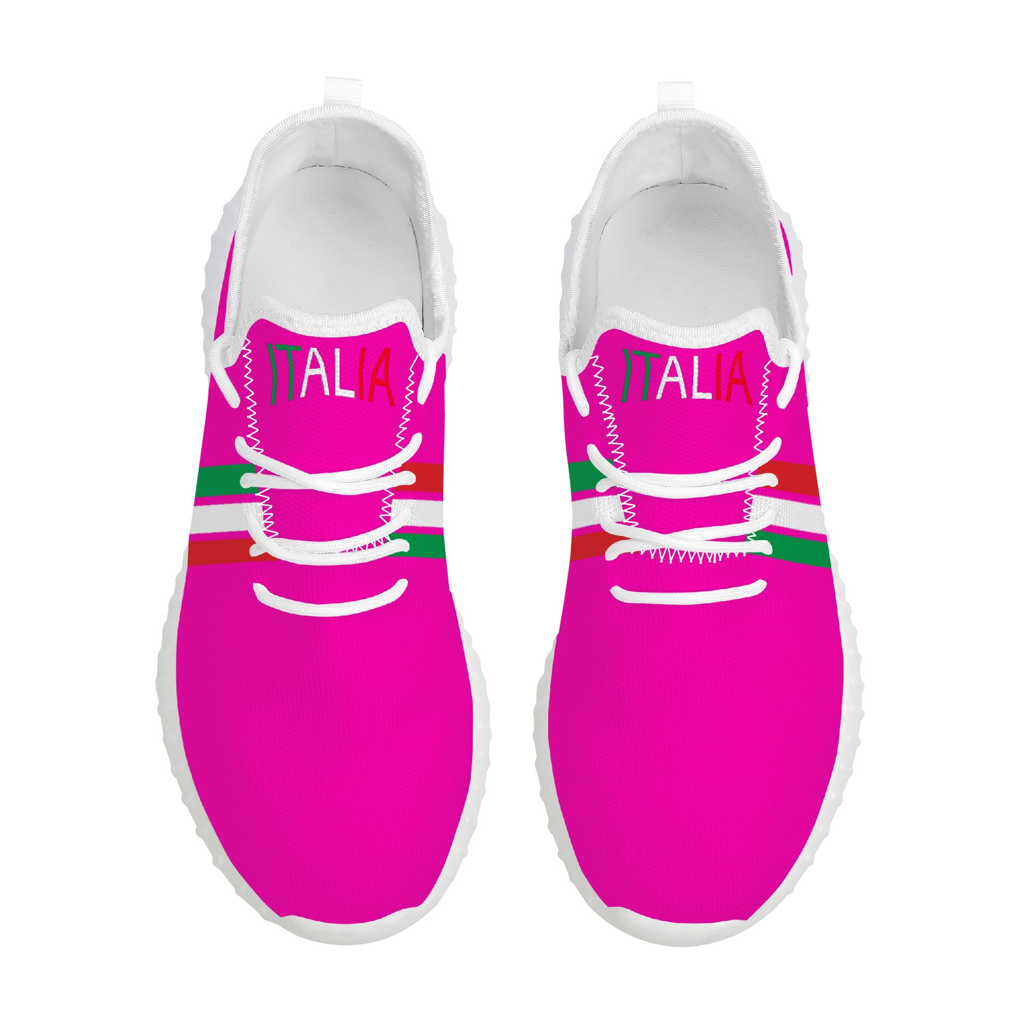 Italia Mesh Knit Sneakers - Pink