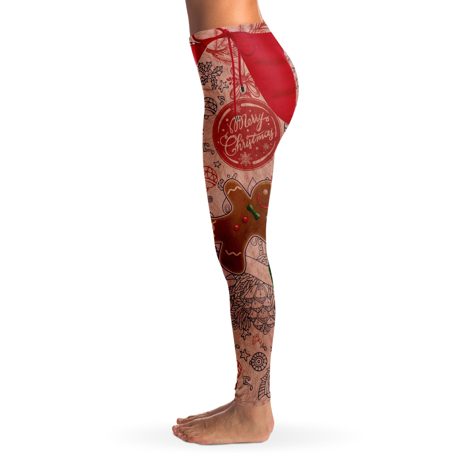 Santa Tattoo Xmas Leggings