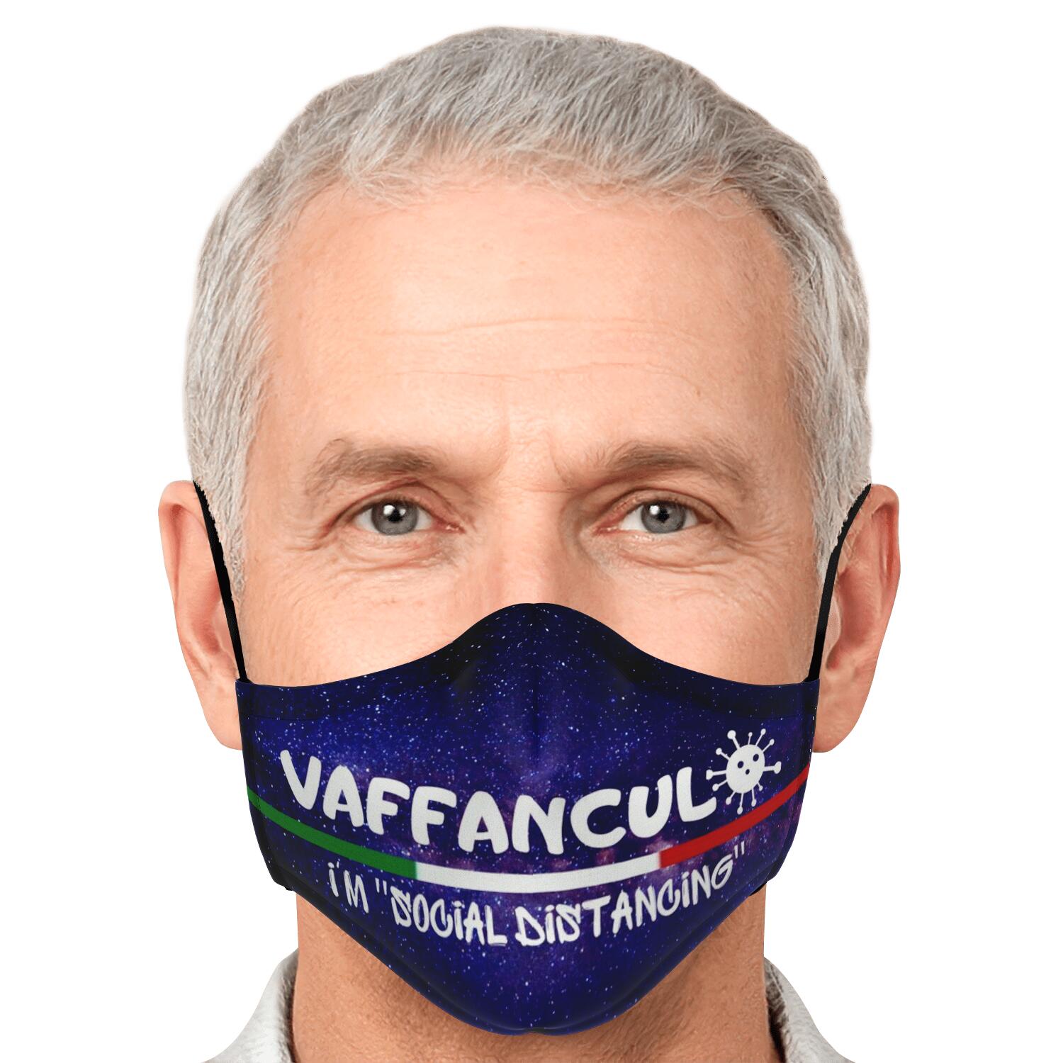 Vaffanculo Social Distancing Galaxy Face Mask + 2 PM 2.5 Filters