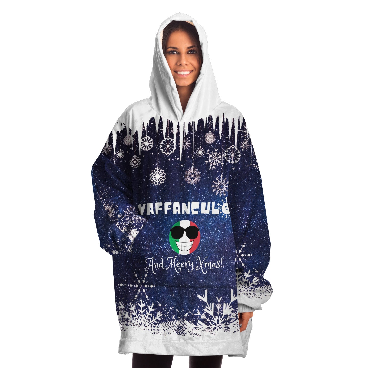 Vaffanculo Merry Xmas Galaxy Ugly Xmas Snug Hoodie