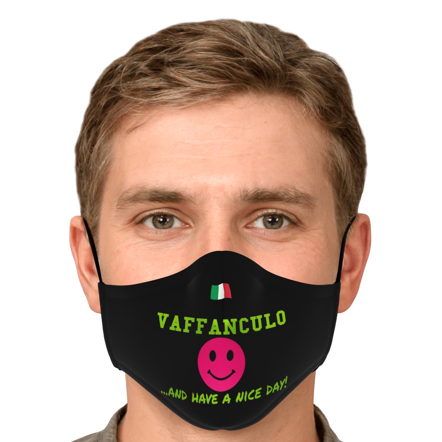 Vaffanculo Have A Nice Day Custom Face Mask + 2 PM 2.5 Filters