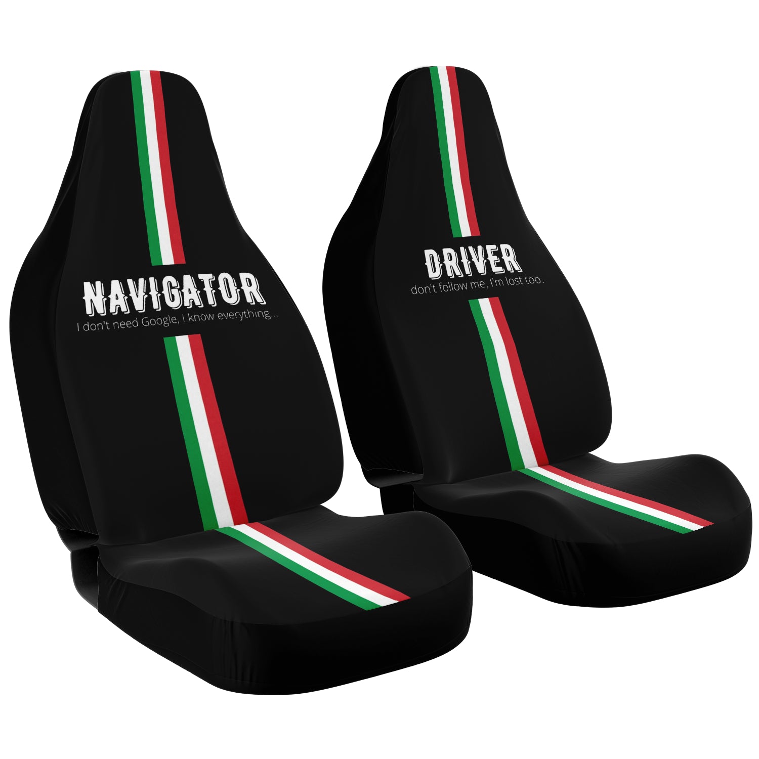 Funny Italia Driver/Navigator Car Seat Covers (Set of 2)