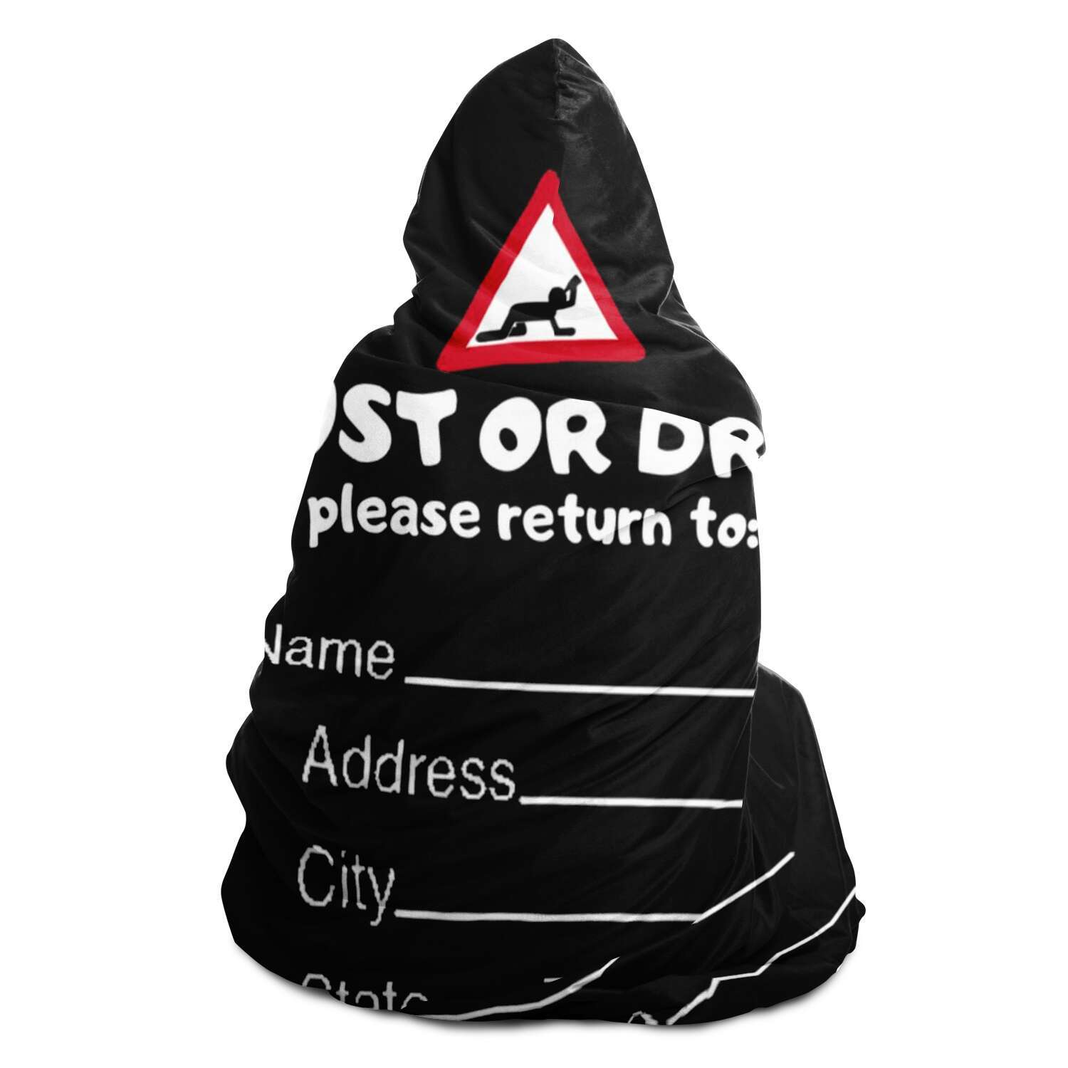 Funny Lost Or Drunk Hooded Blanket