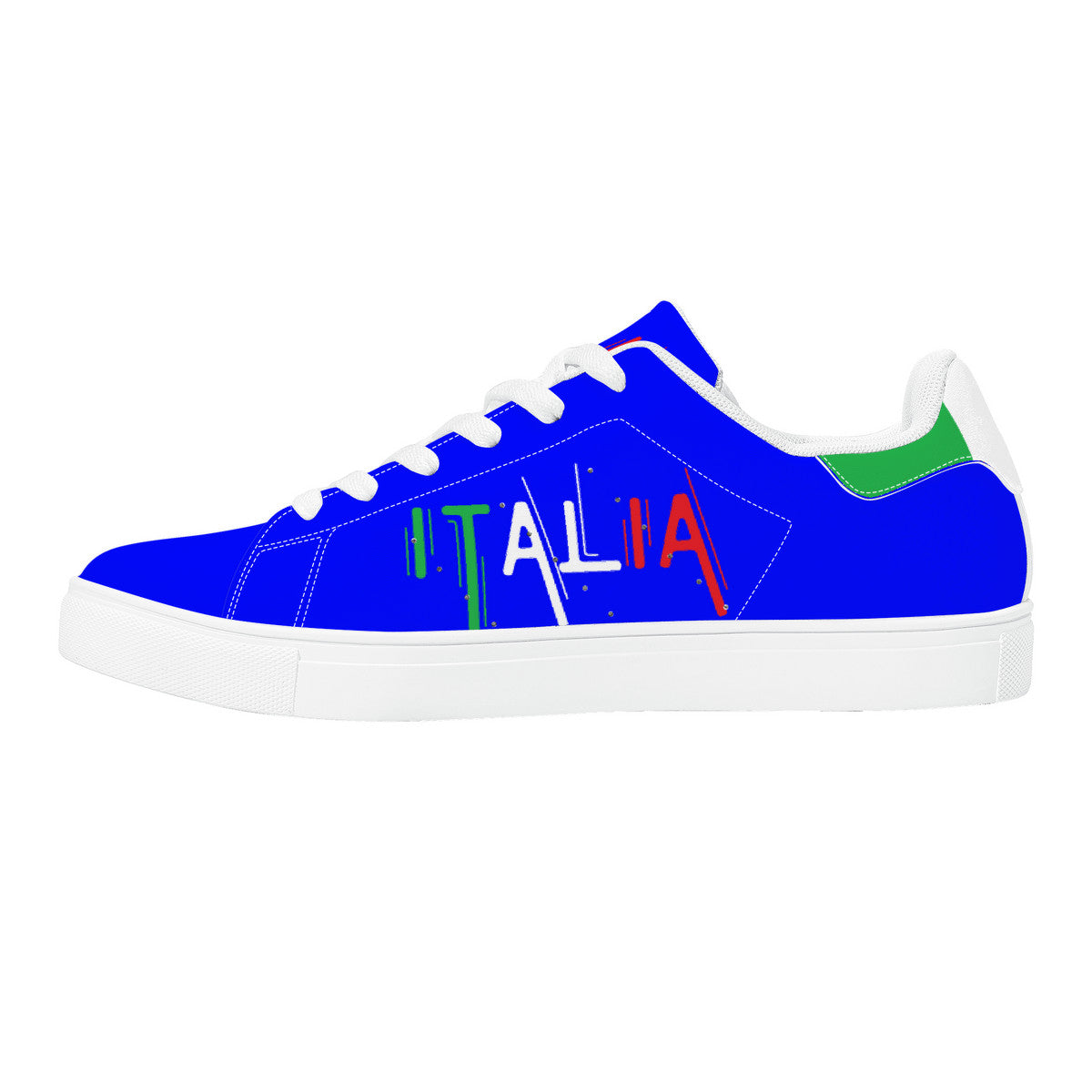 Italia Low-Top Leather Sneakers - Blu