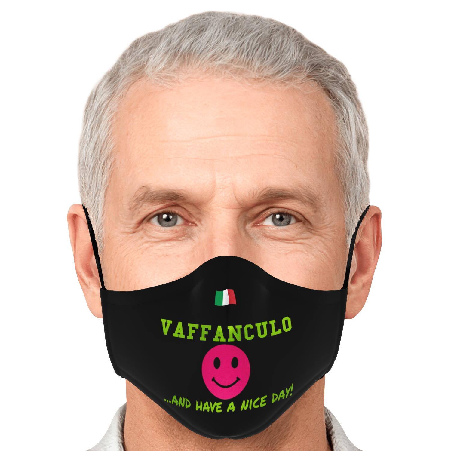 Vaffanculo Have A Nice Day Custom Face Mask + 2 PM 2.5 Filters