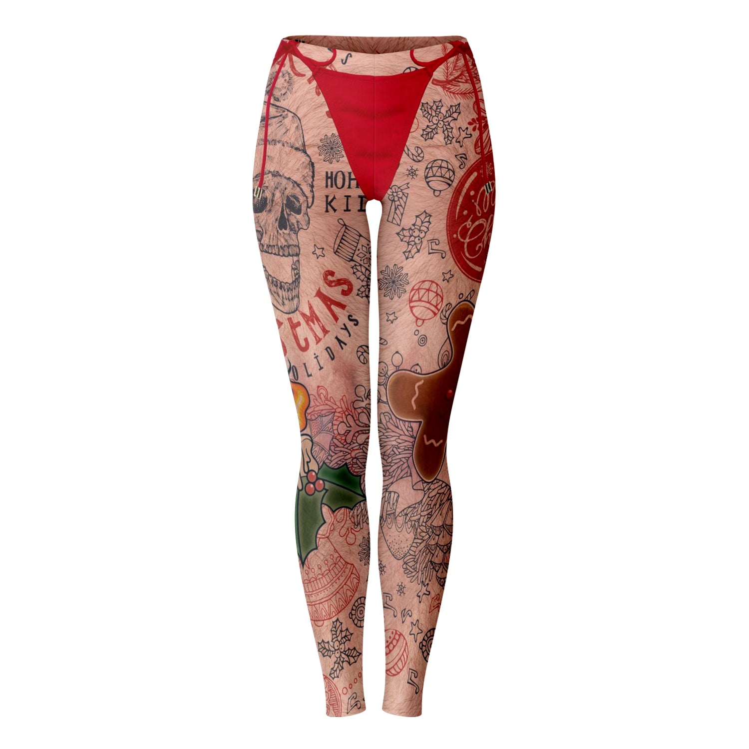 Santa Tattoo Xmas Leggings