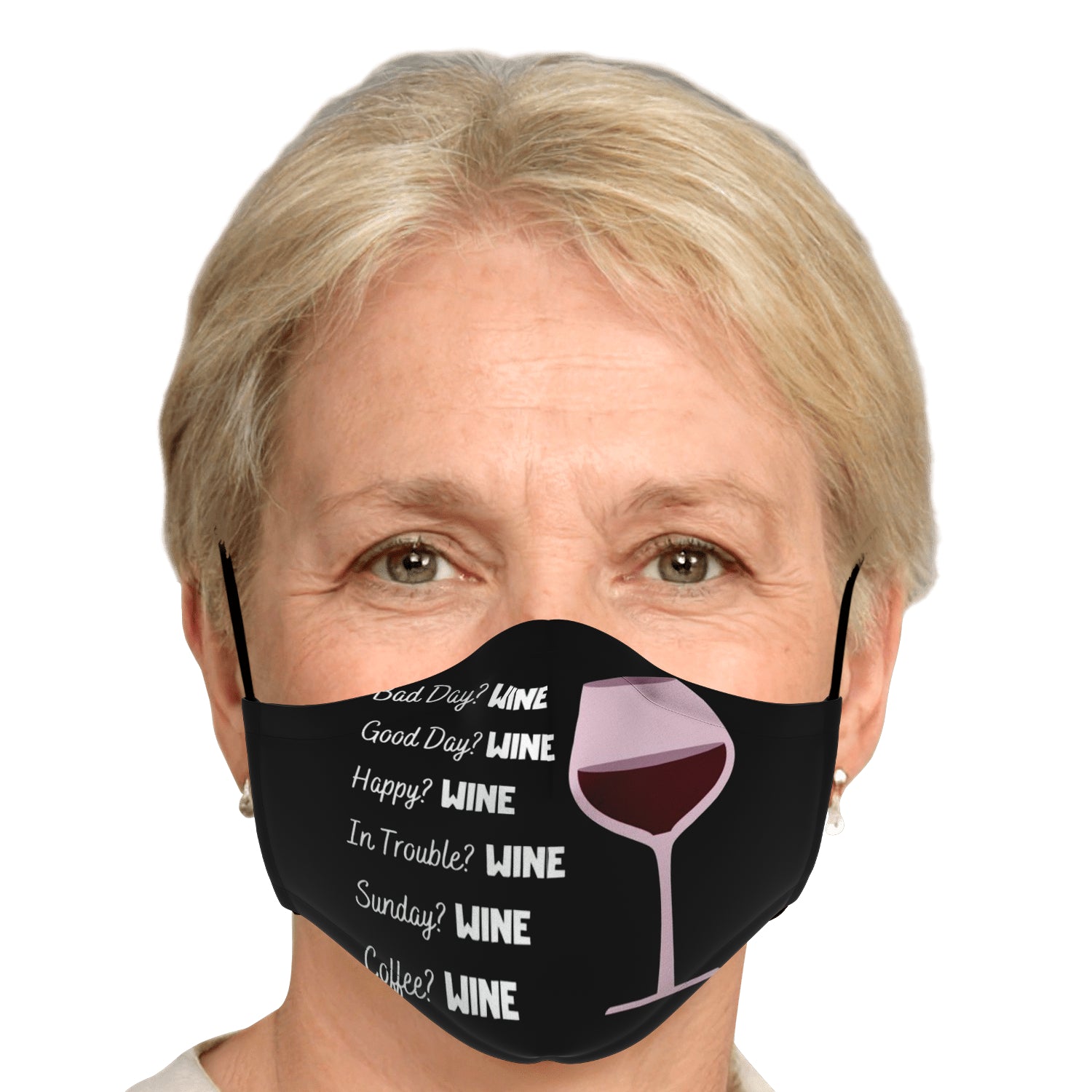 Funny Wine All Occasions Face Mask + 2 PM 2.5 Filters